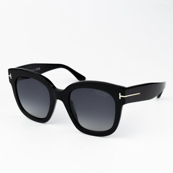 NEW Tom Ford FT0613/S 01D BEATRIX-02 Black Grey Polarized Gradient Square Women - Picture 5 of 11